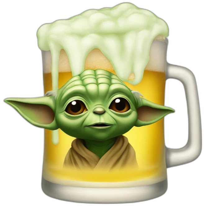 Yoda drink beer emoji