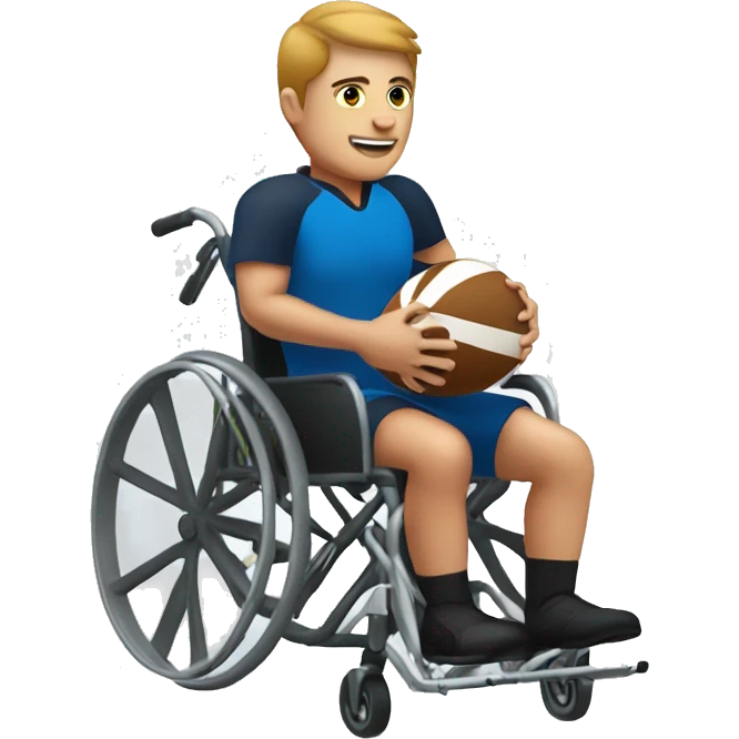 A person playing rugby in a wheelchair emoji