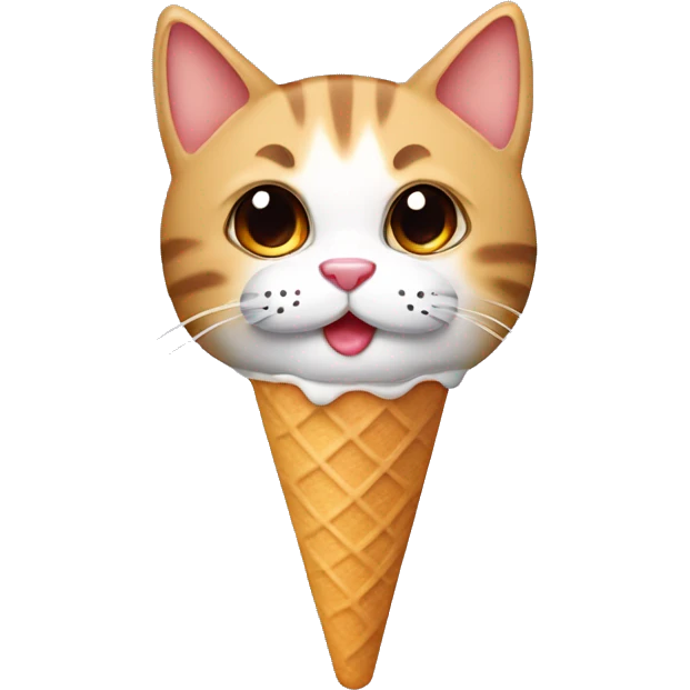 Gato com sorvete emoji