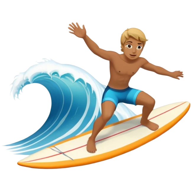 person surfing on a big wave emoji
