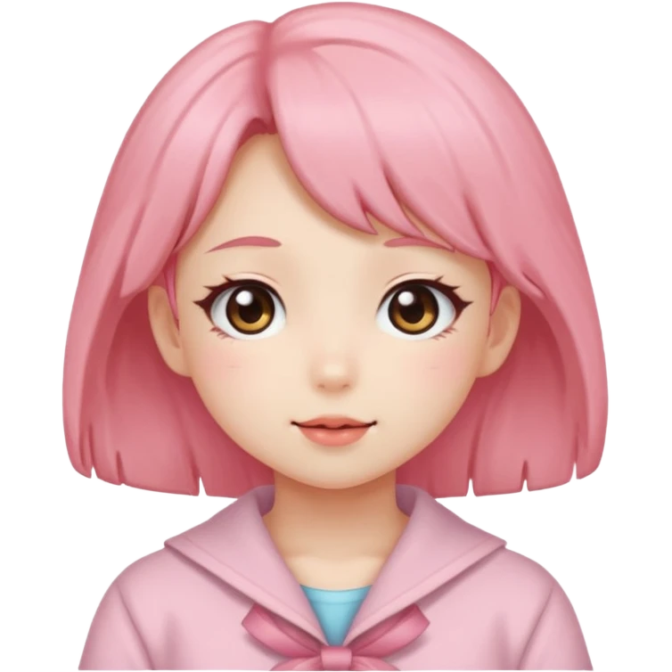 A Kawaii anime girl doing aeogyo  emoji