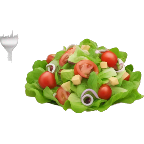 Cute salad on a pink plate. emoji