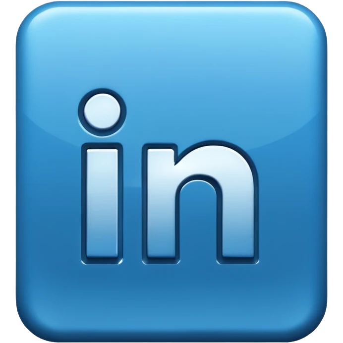 3d linkedin logo (the real Linkedin logo must be used) emoji