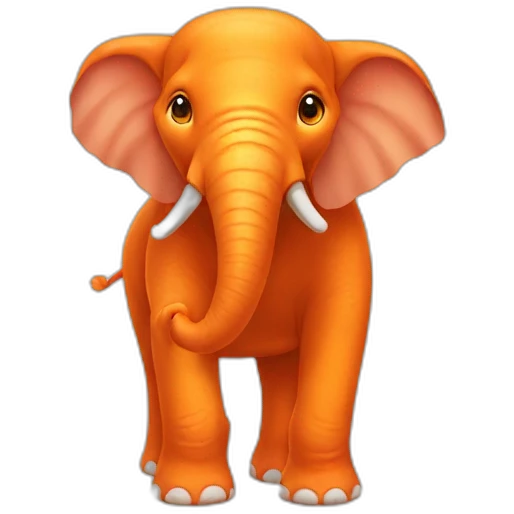 Orange elephant emoji