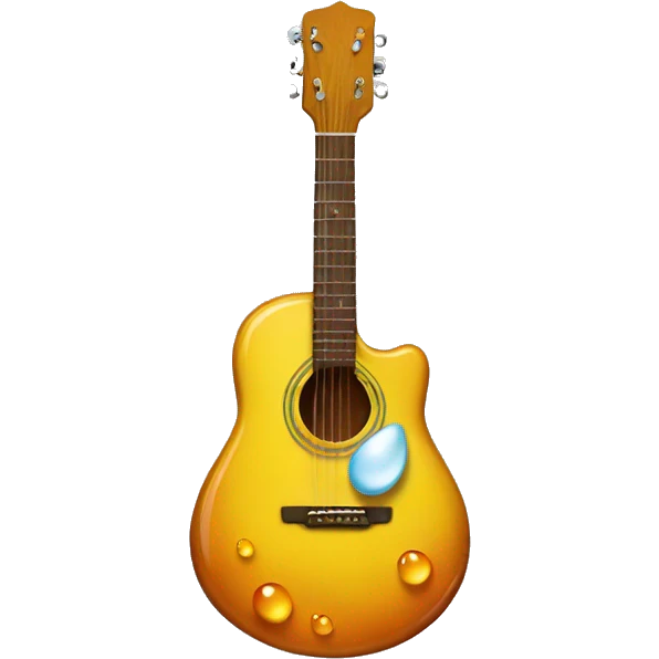 Small Water drop on a guitar emoji