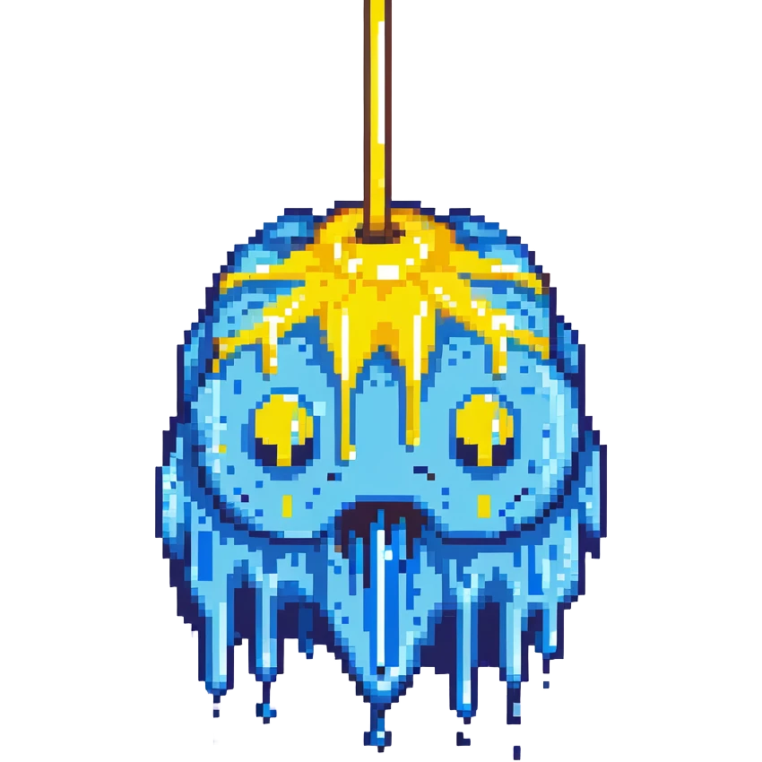 blue slime monster dripping goo emoji