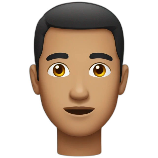 Indonesian man square face thick eyebrows emoji