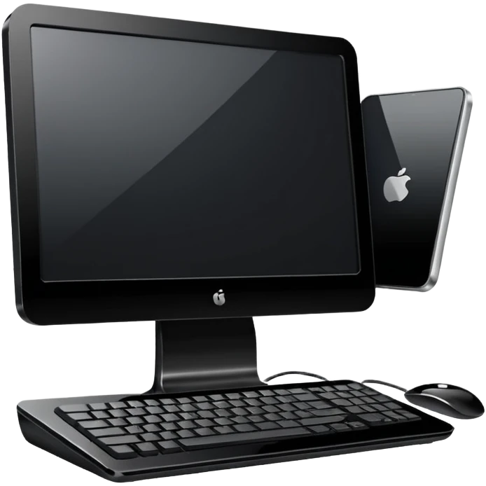 modern computer with computer unit without logo emoji