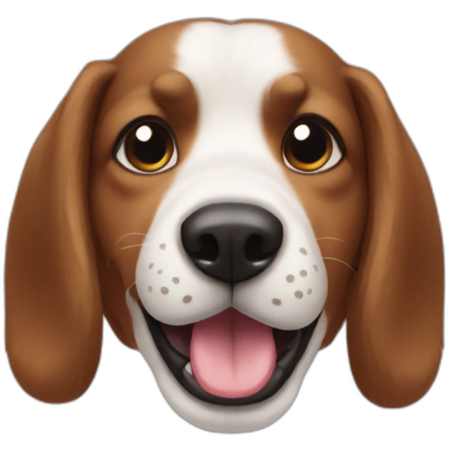 split face dog emoji