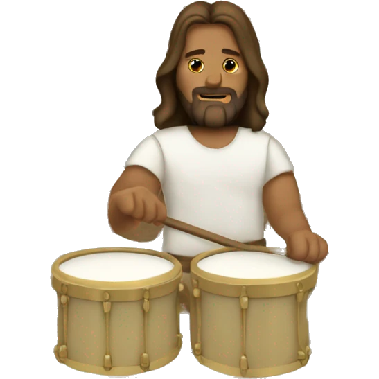 jesus playing drums emoji