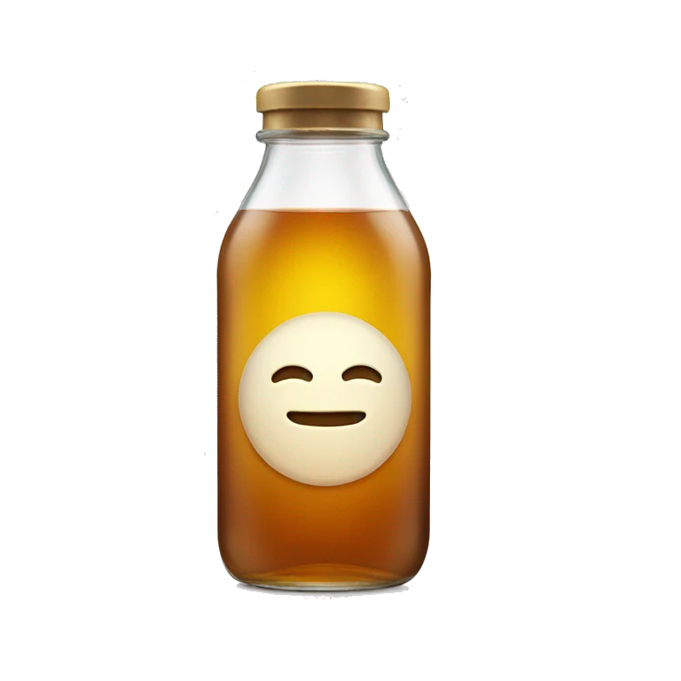 glass bottle with light tea emoji