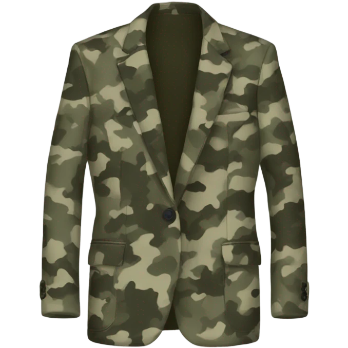camouflage Wool oversize blazer emoji