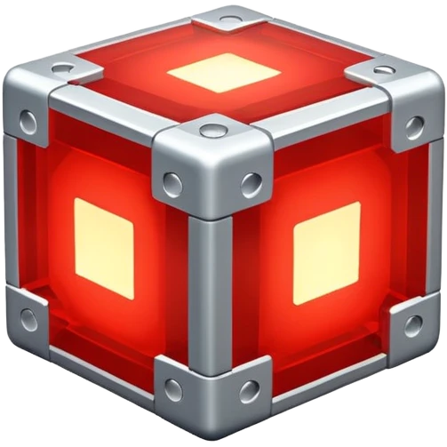Minecraft redstone cube emoji