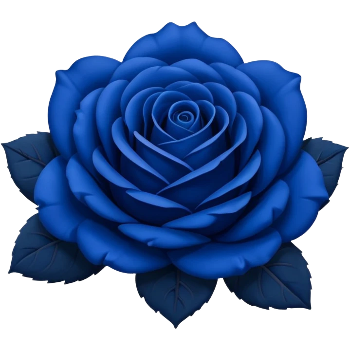 Dark blue  version of 🌹 emoji