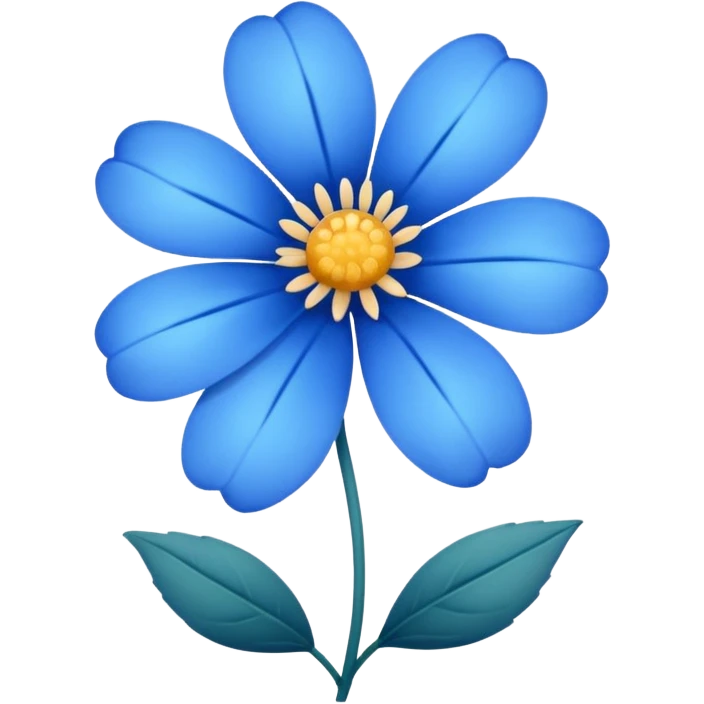 fiore blu emoji