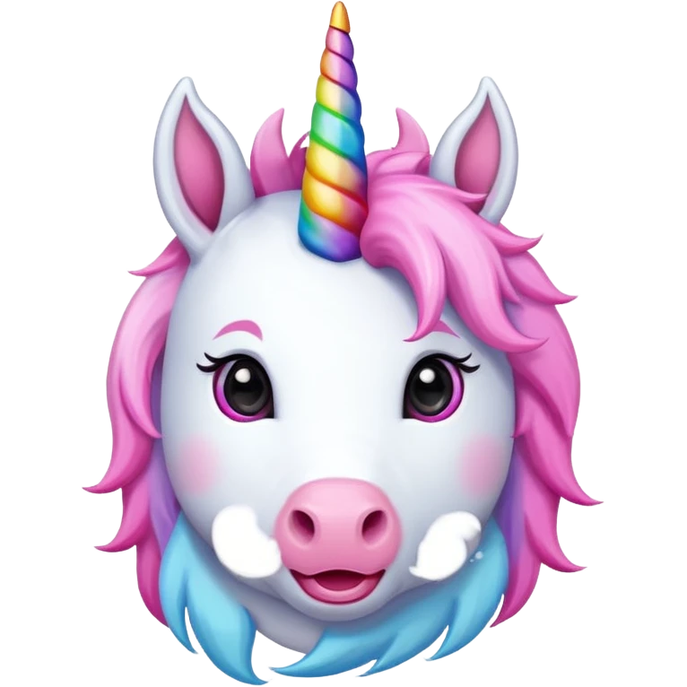 unicorn head, cute, adorable emoji