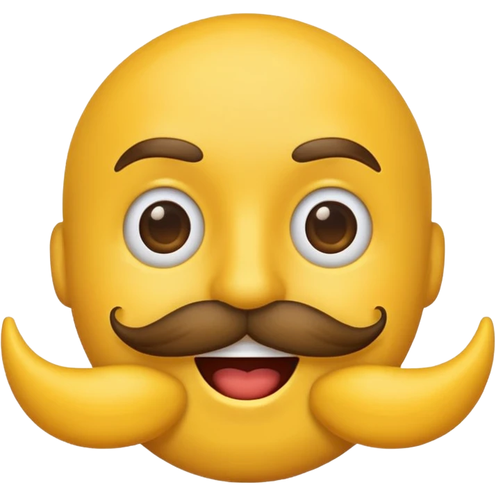 Emoji with mustache emoji