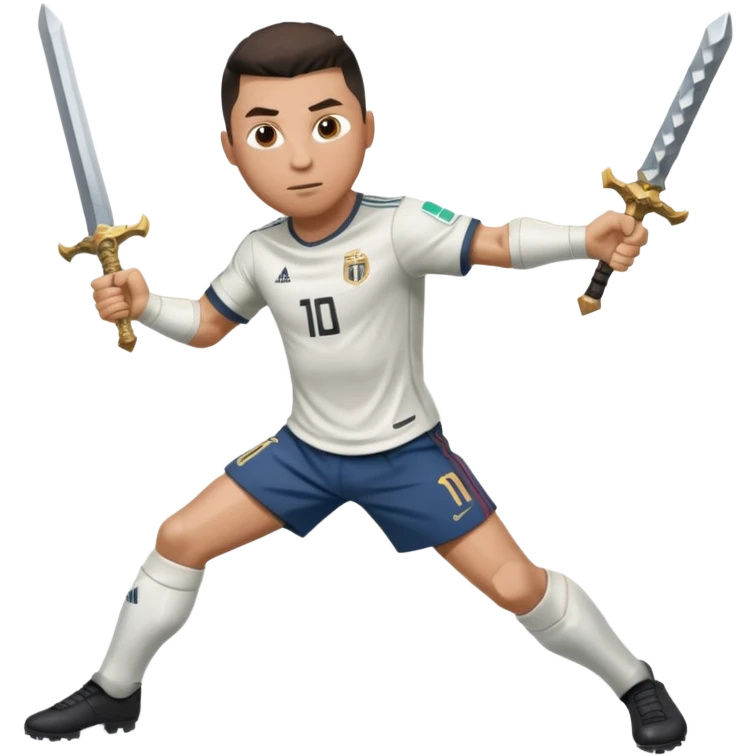 Ronaldo hit messi with sword emoji