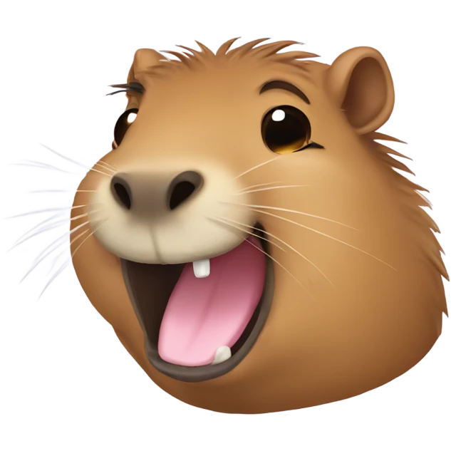 Capybara laughing with tears emoji