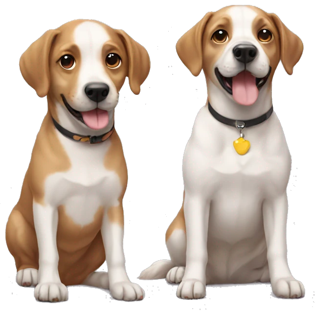 Two cute dogs emoji
