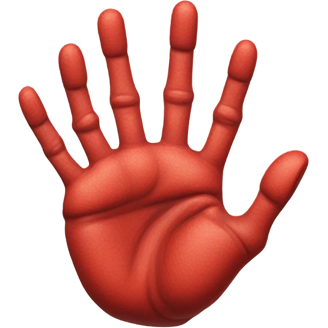 Red hand emoji