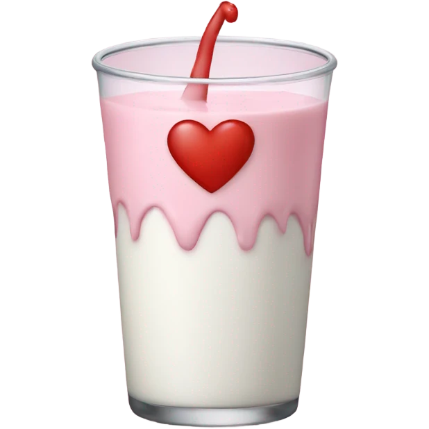 Heart milk emoji