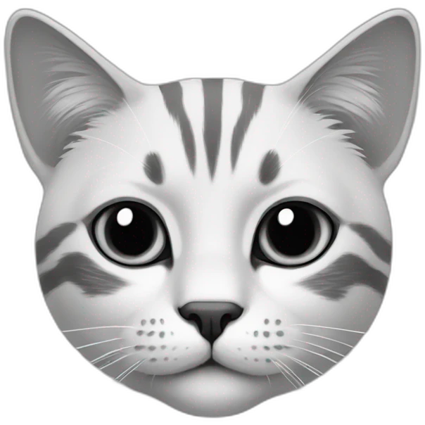cat black and white emoji