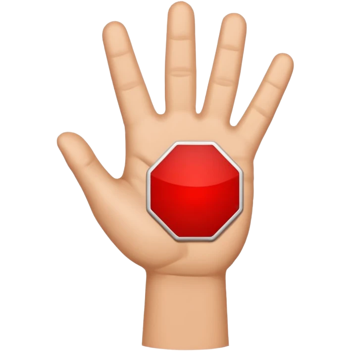 Hand NO,STOP,X sign emoji
