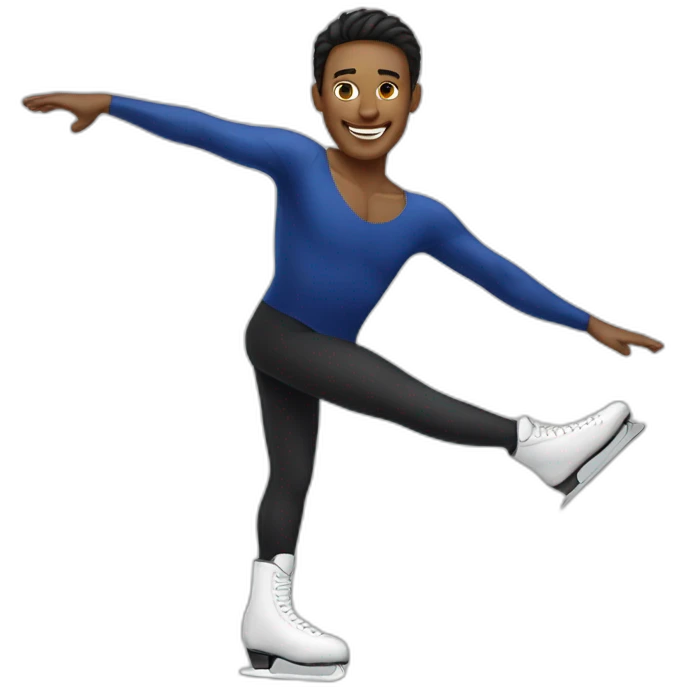Figure skater man emoji