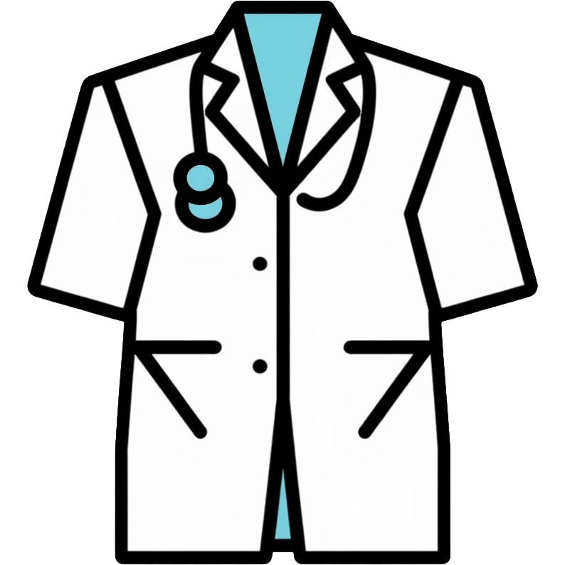 isolated white doctor coat emoji