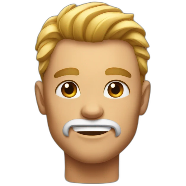 strong muscilar male face mewing emoji
