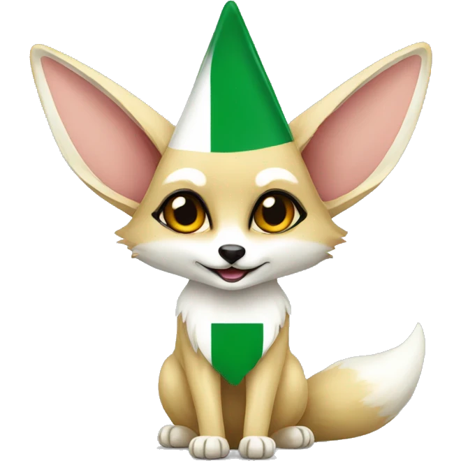 Fennec with algerian flag emoji
