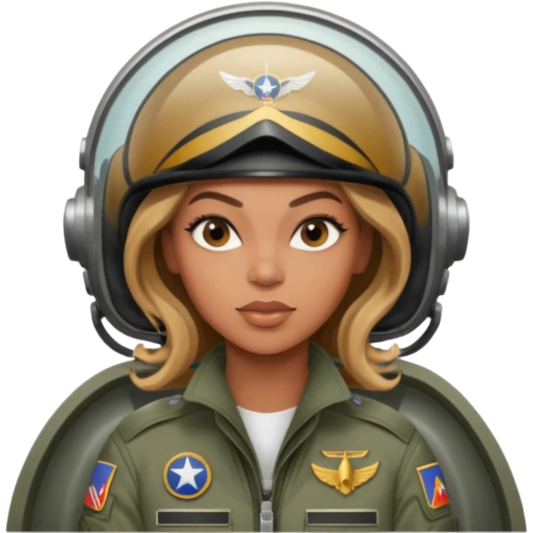 Beyonce as a fighter jet pilot emoji