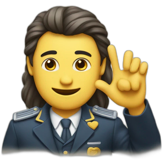 Coeur avec un doigts d'honneur emoji