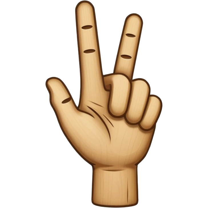 Stick hand gesture emoji