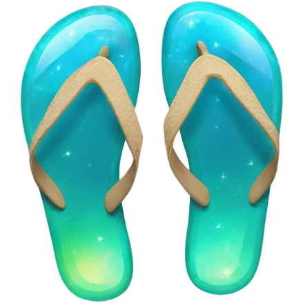 opal Crystal flip flop  emoji