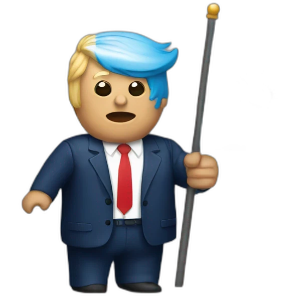 Trump whit an argentinian flag emoji