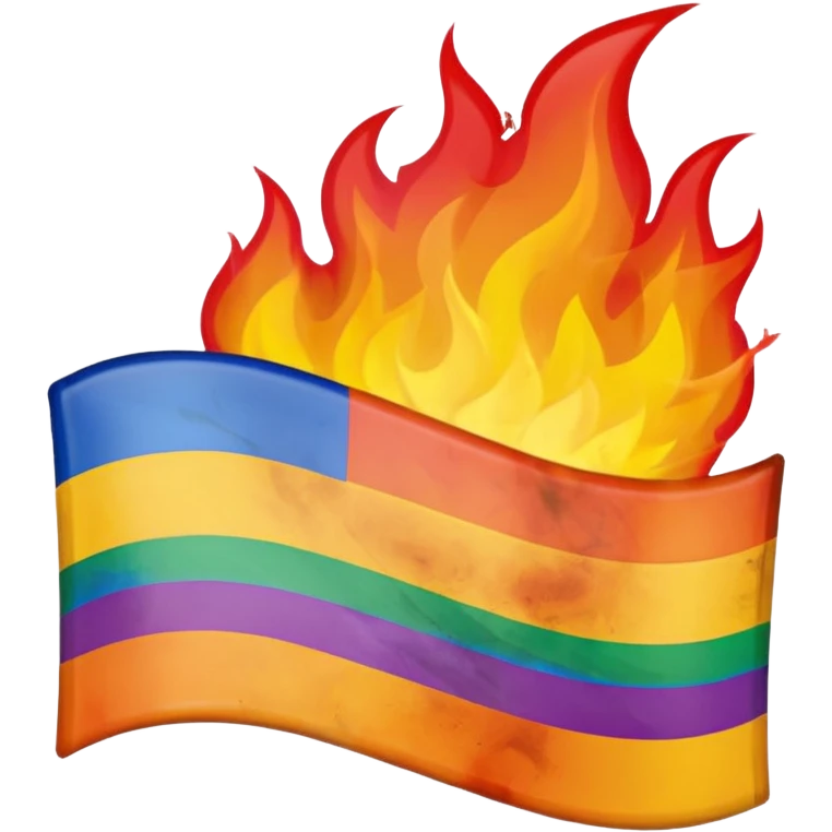 lgbt flag burned emoji  emoji