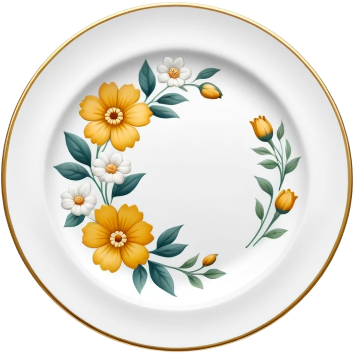 floral porcelain plate emoji