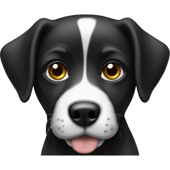 cachorro preto e branco emoji