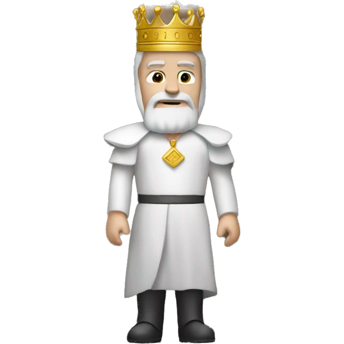 White Brick king surrounded by bricks emoji