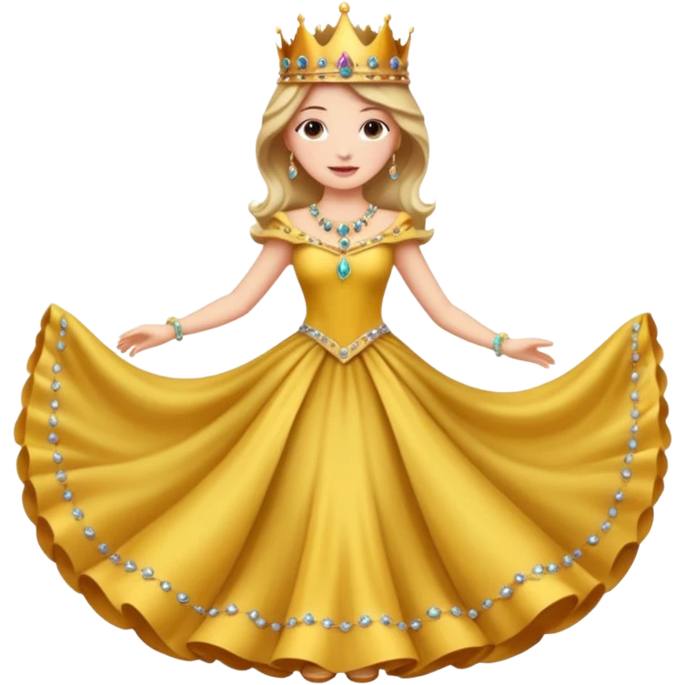 Fancy lady dancing with a crown emoji