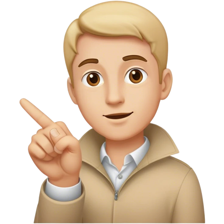 man with finger up emoji