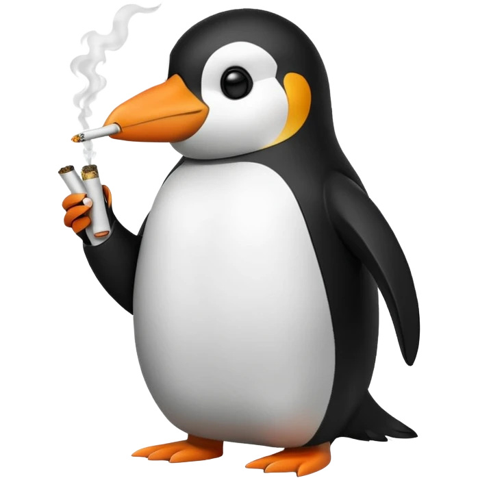 penguin with Weed  emoji