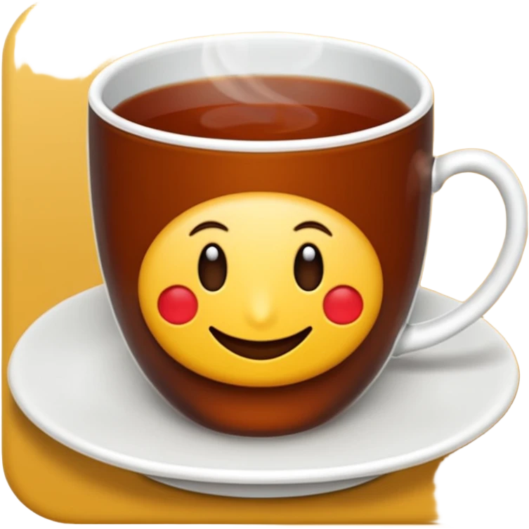 Klasik türk bardağıyla çay ve çay kaşığı emoji emoji