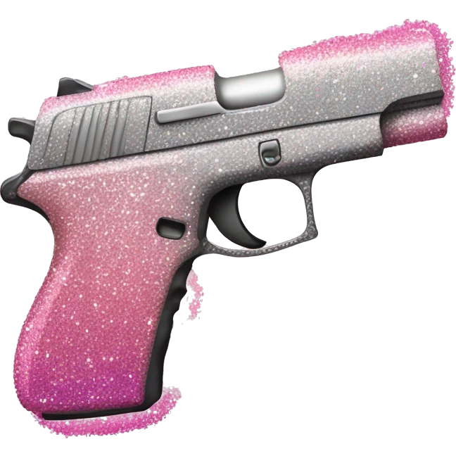 Pink ombre handgun with glitter  emoji