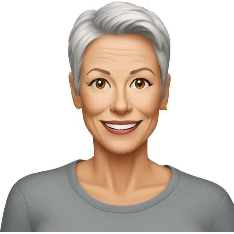 jamie lee curtis cartoon wearing tee emoji