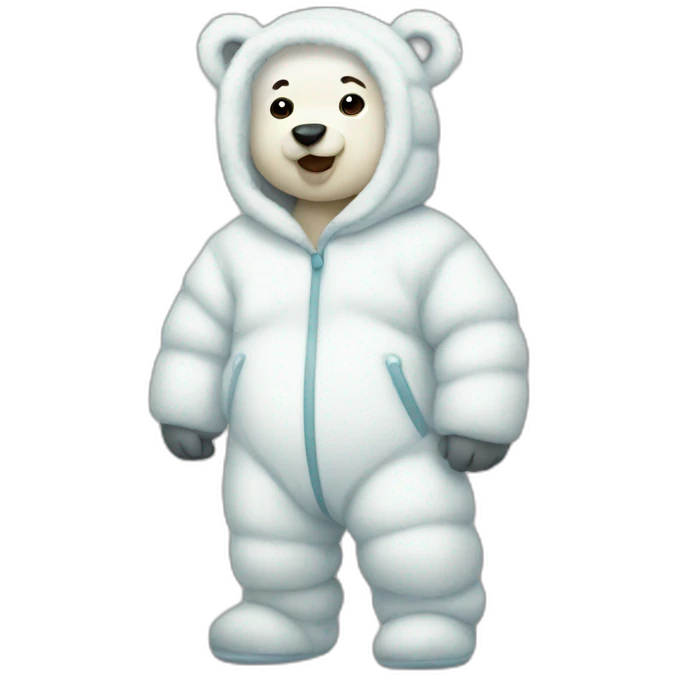 Baby in polar bear suit emoji