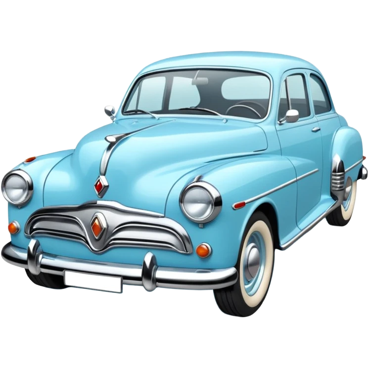 light blue retro car emoji