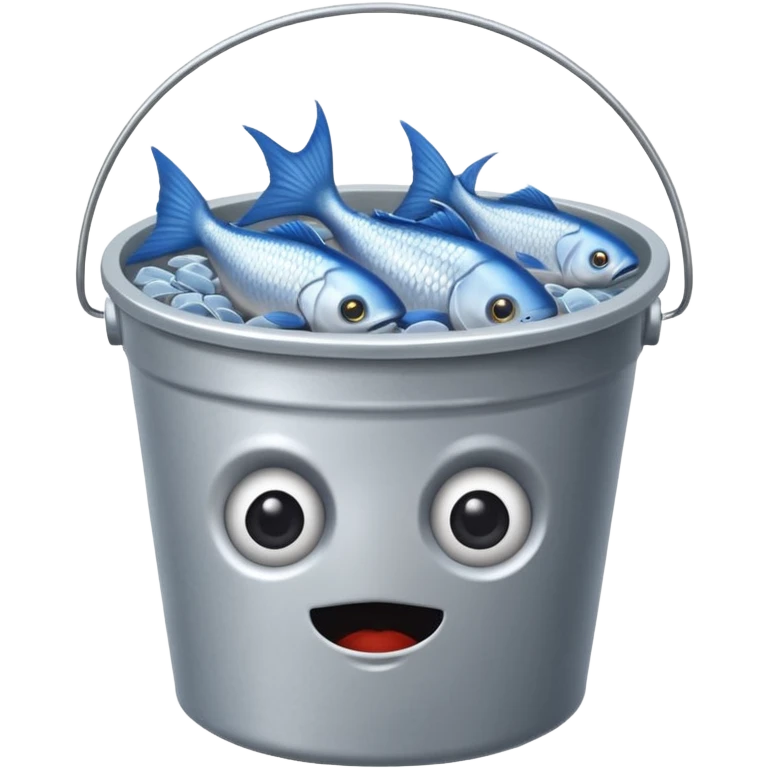 dead fishes in bucket emoji